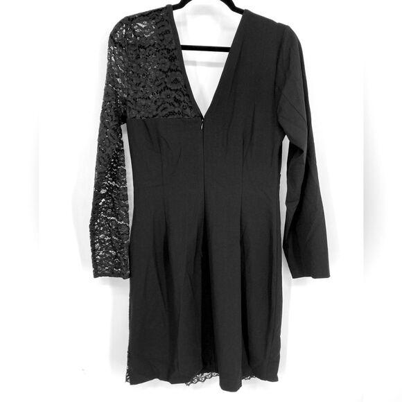 Venus Elegant Black Lace Mini Dress Size 10 - Picture 9 of 11